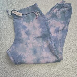 Victoria's Secret Blue and Pink Tie-Dye Joggers